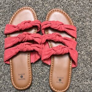 Shade & Shore Women's Knotted Coral Sandals
